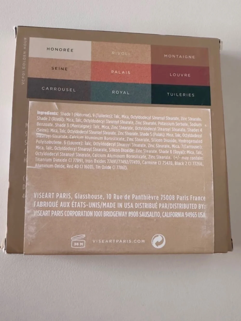 New Viseart Golden Hour Eyeshadow Palette (18A / VCP01)